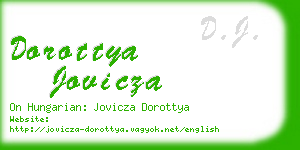 dorottya jovicza business card